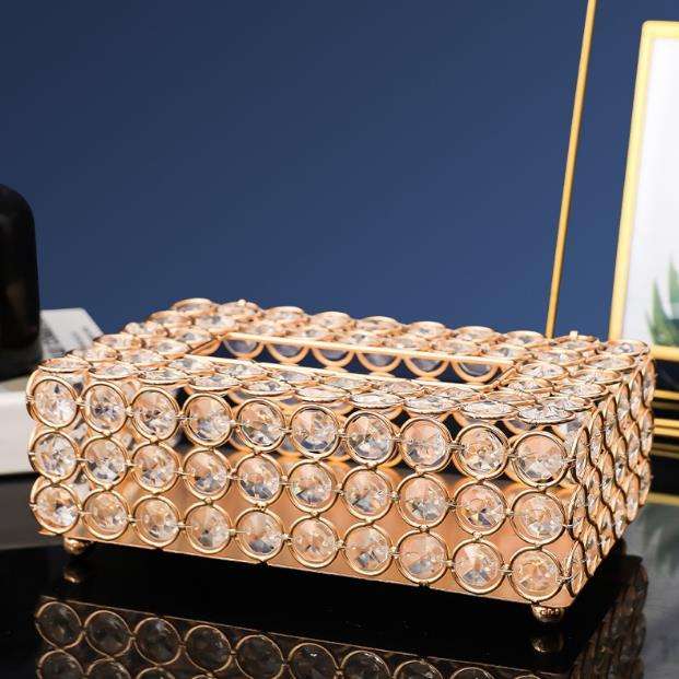 Luxury crystal tissue box