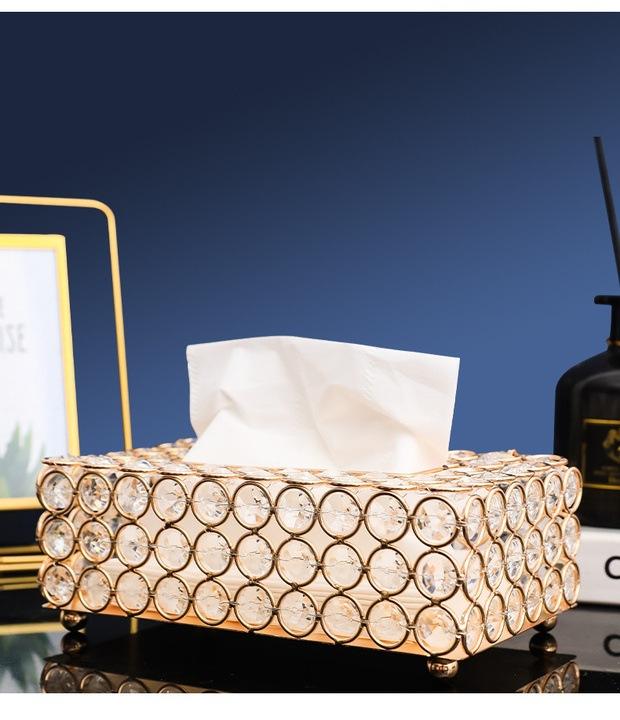 Luxury crystal tissue box